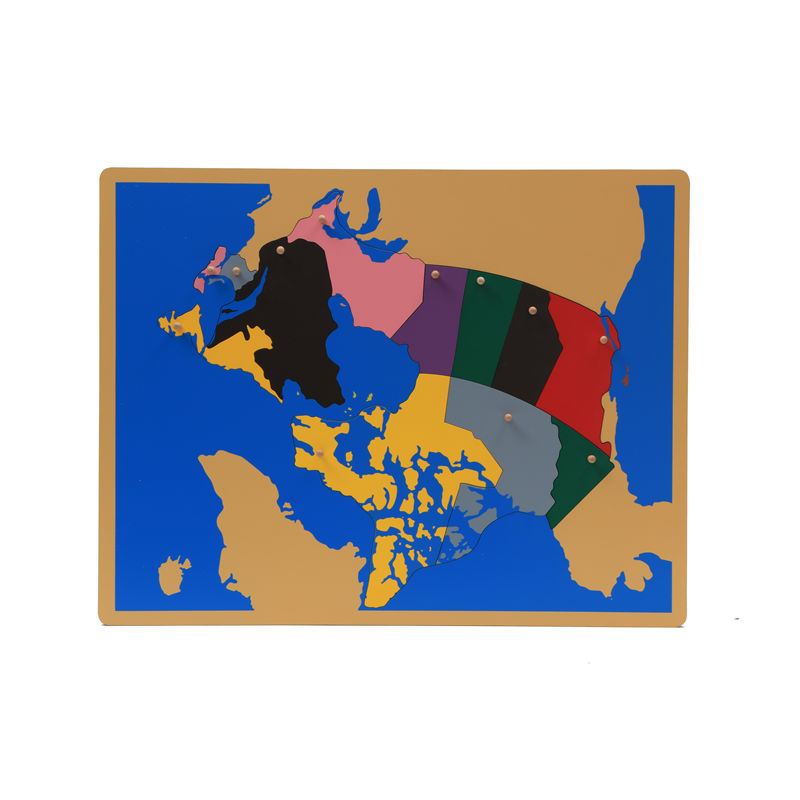 Kids Toys Canada - Wood Map Puzzle of Canada Montessori