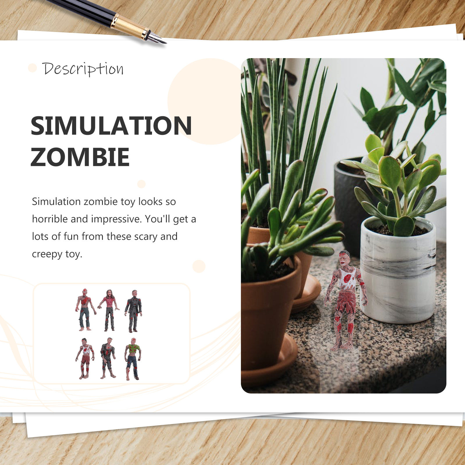 6 Pcs Halloween Decoration Toy - Kids Zombie Toys ulasan dan harga