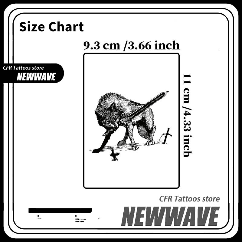 Fake Tattoo Dark Style Wolf Wa - Kids Toys Low Price ulasan dan harga