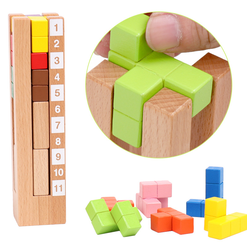 Tower Block Wooden Blocks Educ - Kids Toys Now ulasan dan harga