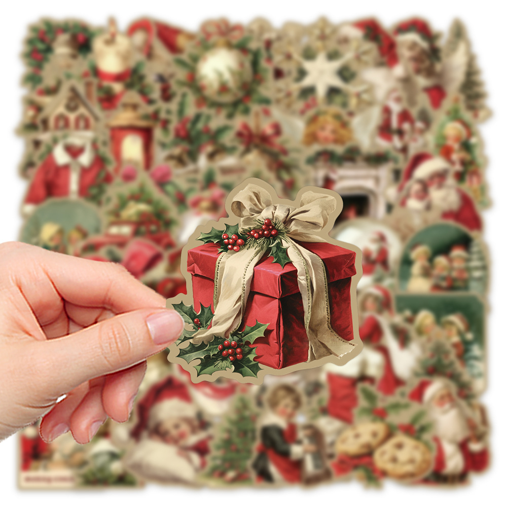 10/50pcs Vintage Cartoon Santa - Kids Toys Vintage ulasan dan harga