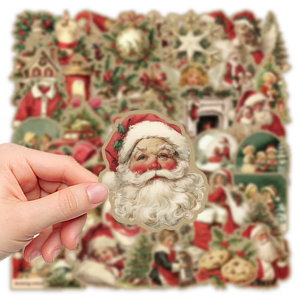 10/50pcs Vintage Cartoon Santa - Kids Toys Vintage ulasan dan harga