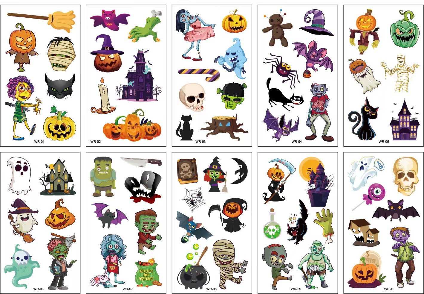 10 Sheets Halloween Pumpkins Z - Kids Zombie Toys ulasan dan harga