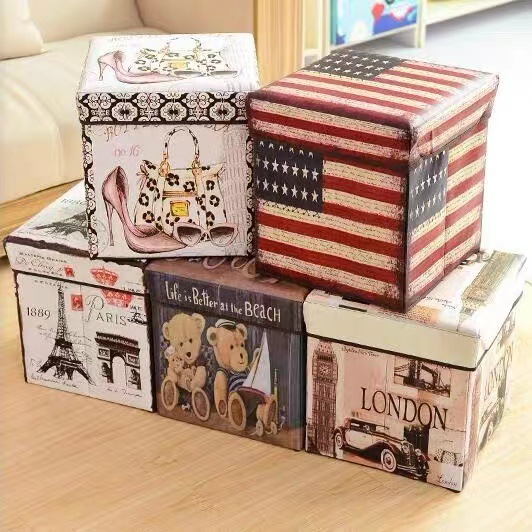 Vintage Printed Folding Storag - Kids Toys Vintage ulasan dan harga