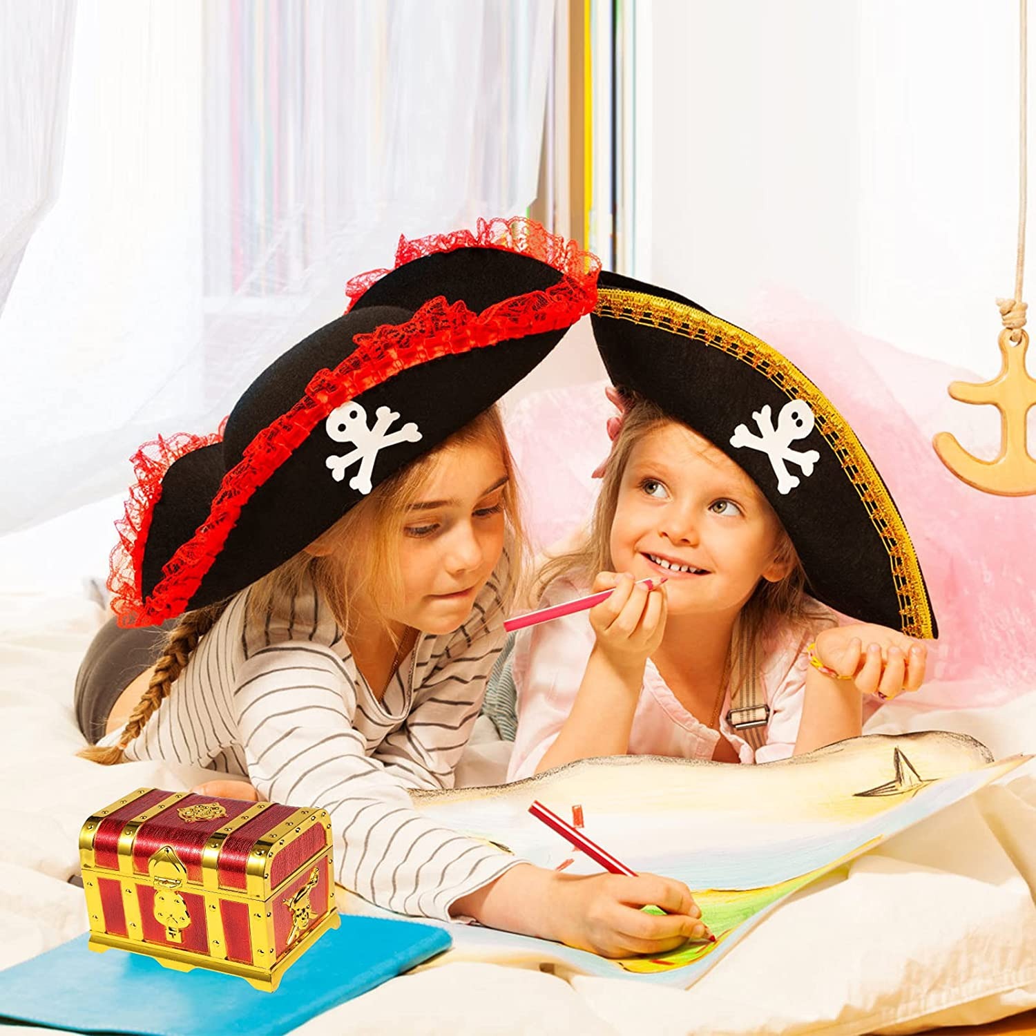 Pirate Treasure Chest Decorati - Kids Toys Vintage ulasan dan harga