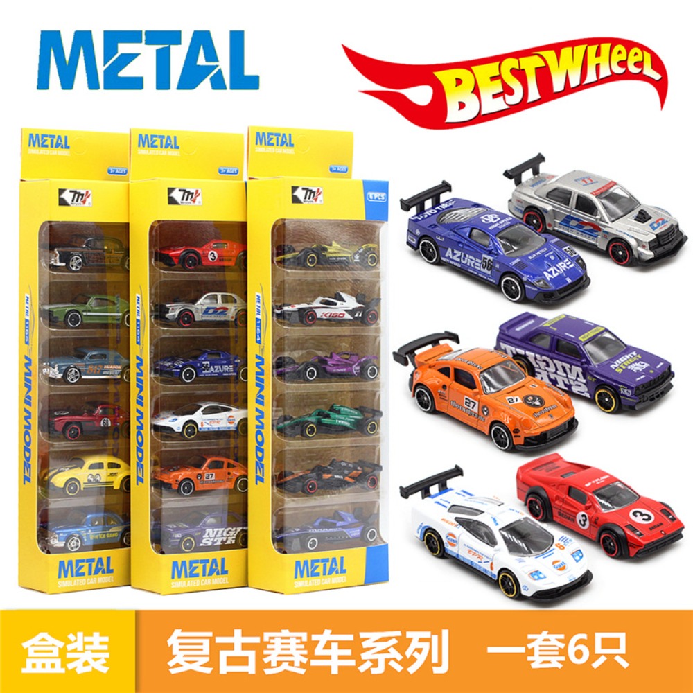 6Pcs Alloy Retro Racing Car Se - Kids Toys Amazon ulasan dan harga